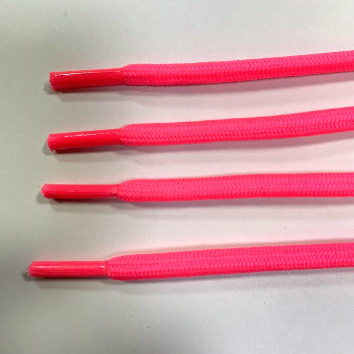Custom Shoelaces Round Polyester Sport Shoelaces With Transparent Plastic Tips